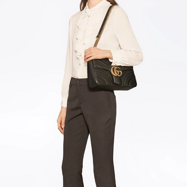 Gucci Marmont Medium Shoulder Black Bag